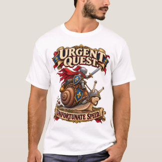 Camiseta divertida de caballero caracol medieval |