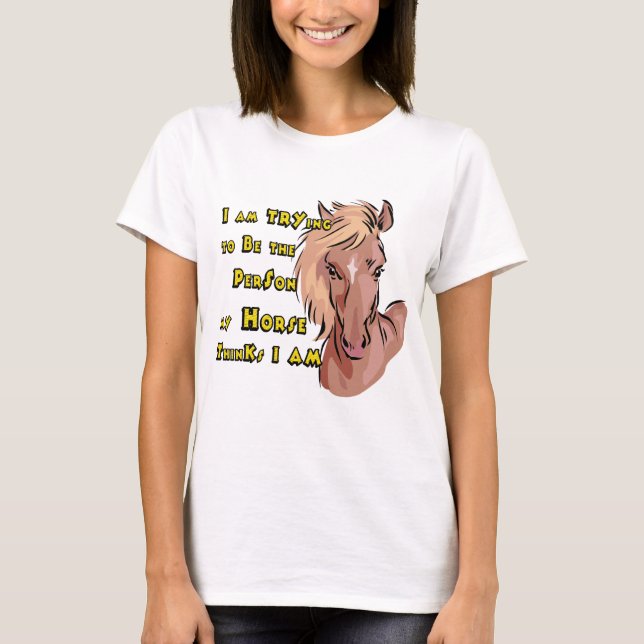 Camiseta divertida de caballos (Anverso)