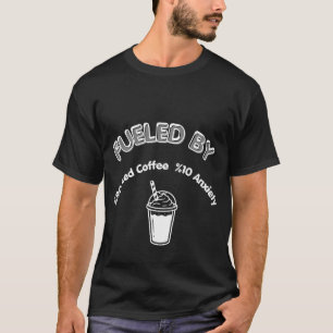 Camiseta Divertida de Café con Hielo y Ansiedad -