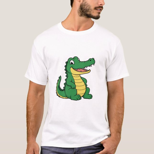 Camiseta divertida de caimán de dibujos animados l (Anverso)
