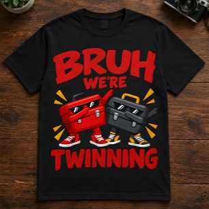 Camiseta divertida de cajas de herramientas gemela