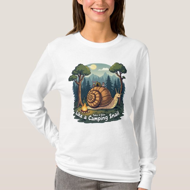 Camiseta divertida de Camping Animal (Anverso)