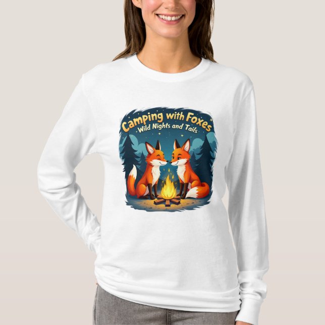 Camiseta divertida de Camping Animal (Anverso)