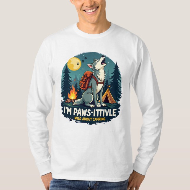 Camiseta divertida de Camping Animal (Anverso)