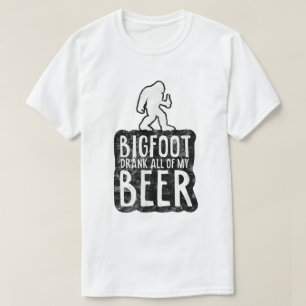 Camiseta Divertida de Camping Bigfoot Se Bebió Mi 