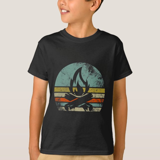 Camiseta divertida de camping de fuego de hoguera  (Anverso)