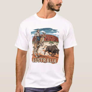 Camiseta divertida de canguro australiano