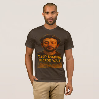 Camiseta Divertida de Carga de Sueño Espere
