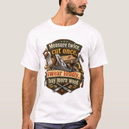 Camiseta divertida de carpintería: Mide dos veces