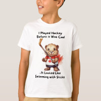 Camiseta divertida de castor de hockey