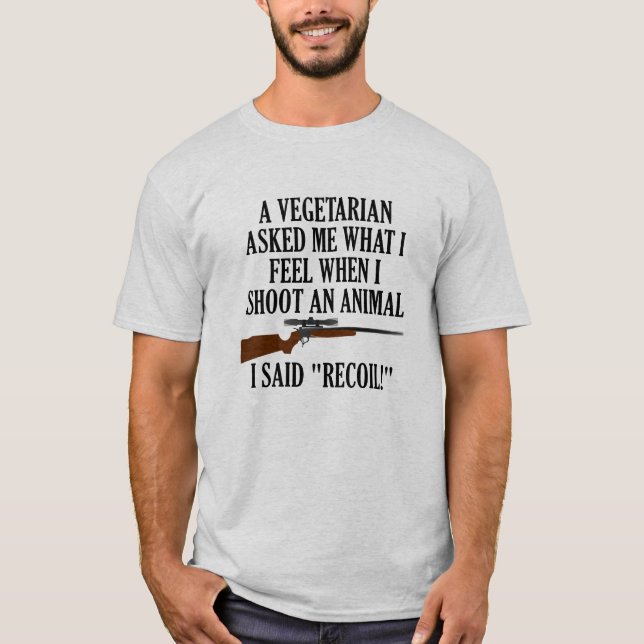 Camiseta divertida de caza con retroceso (Anverso)