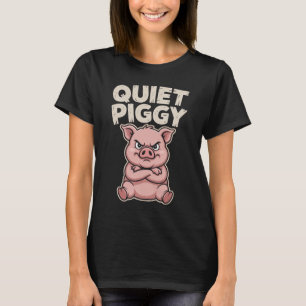 Camiseta Divertida de Cerdito Silencioso, Regalo d