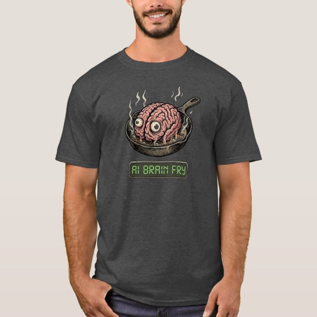 Camiseta divertida de cerebro frito de IA para pro (Anverso)