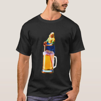 Camiseta divertida de cerveza sake Vermeer bebiend