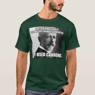 Camiseta divertida de Chaikovski cañones instrumen
