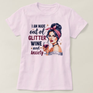 Camiseta divertida de chica retro – Brillo y remed