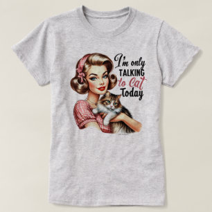 Camiseta Divertida de Chica Retro – Solo hablando 