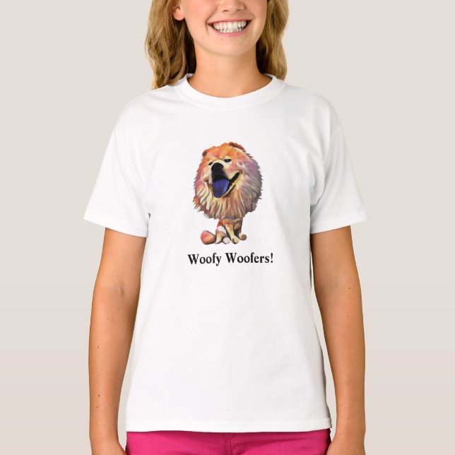 Camiseta divertida de Chicas de perro de Chow (Anverso)
