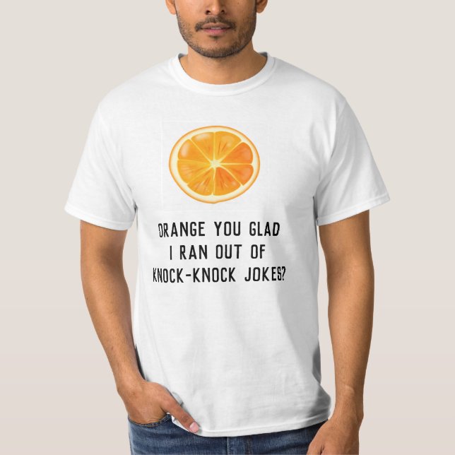 Camiseta divertida de chiste naranja (Anverso)