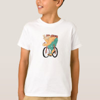 Camiseta divertida de ciclista de dibujos animados
