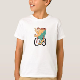 Camiseta divertida de ciclista de dibujos animados