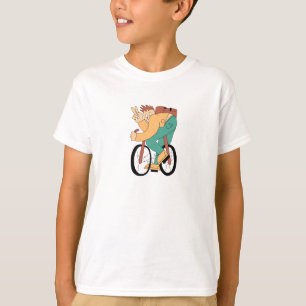 Camiseta divertida de ciclista de dibujos animados