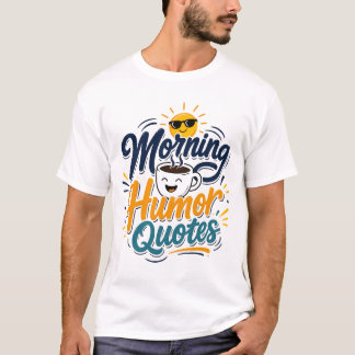 Camiseta divertida de citas de humor matutino para