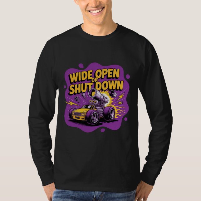 Camiseta divertida de coche de carreras de arranco (Anverso)