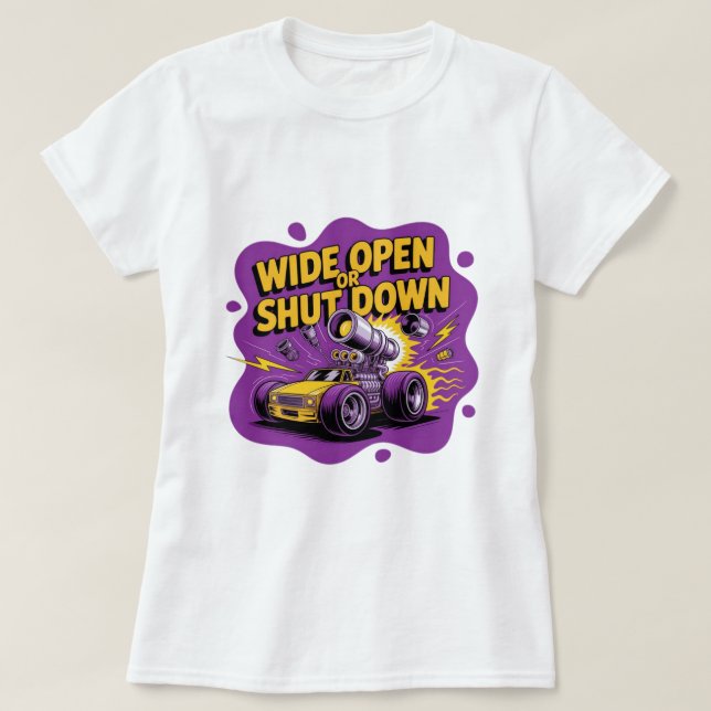Camiseta divertida de coche de carreras de arranco (Diseño del anverso)