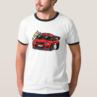 Camiseta divertida de coche retro | Red Coolcar