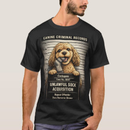 Camiseta divertida de Cockapoo con foto policial R