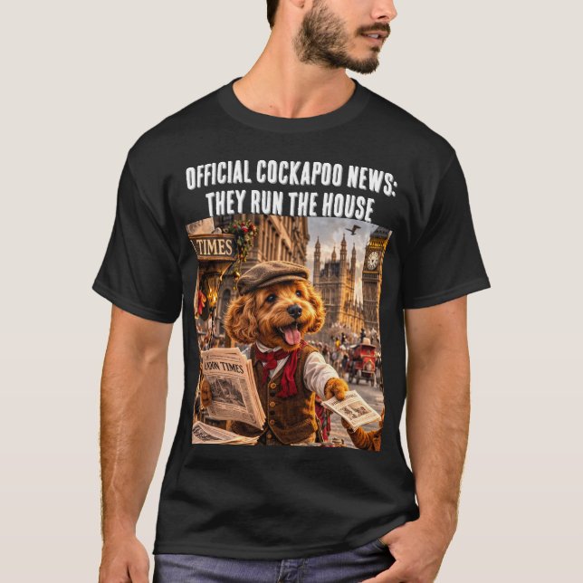 Camiseta Divertida de Cockapoo Regalo Ellos Mandan (Anverso)