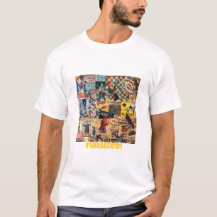 Camiseta divertida de collage retro