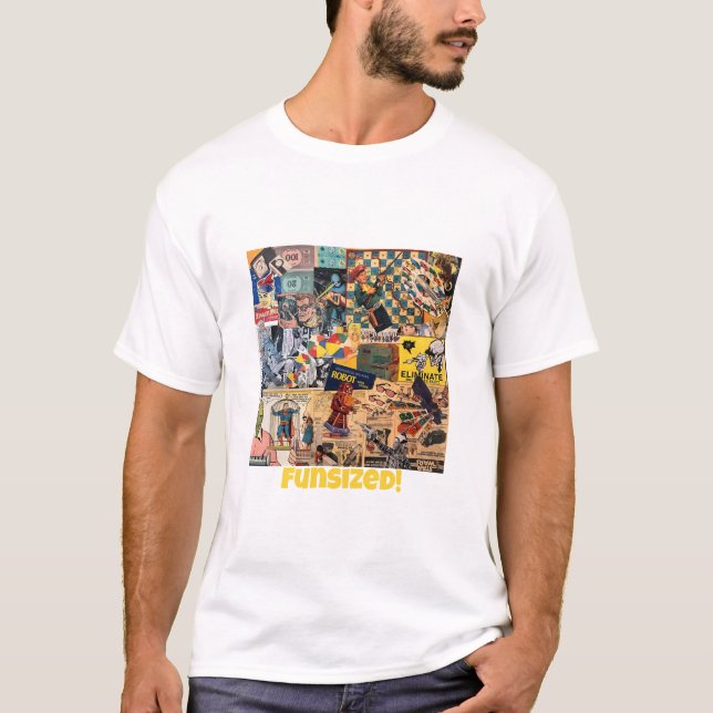 Camiseta divertida de collage retro (Anverso)