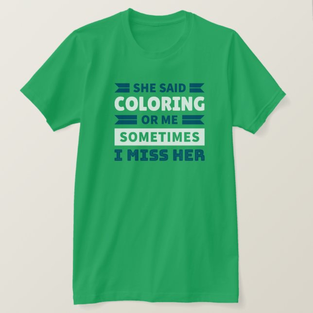 Camiseta Divertida de Colorear (Anverso del diseño)
