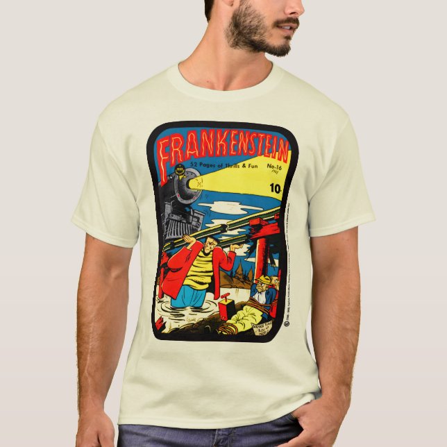 Camiseta divertida de cómic de Frankenstein de los (Anverso)