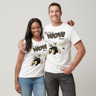 Camiseta divertida de cómics WOW de los años 40