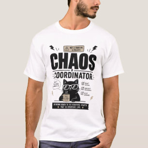Camiseta Divertida de Coordinador de Caos – Minima