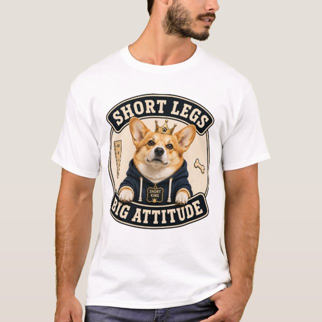 Camiseta divertida de Corgi con patas cortas para  (Anverso)