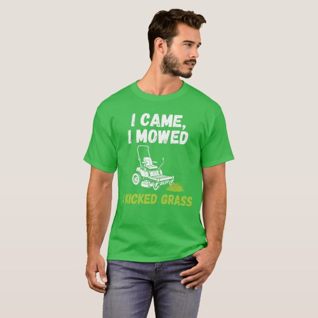 Camiseta divertida de cortar el césped - Vine, cor (Anverso completo)