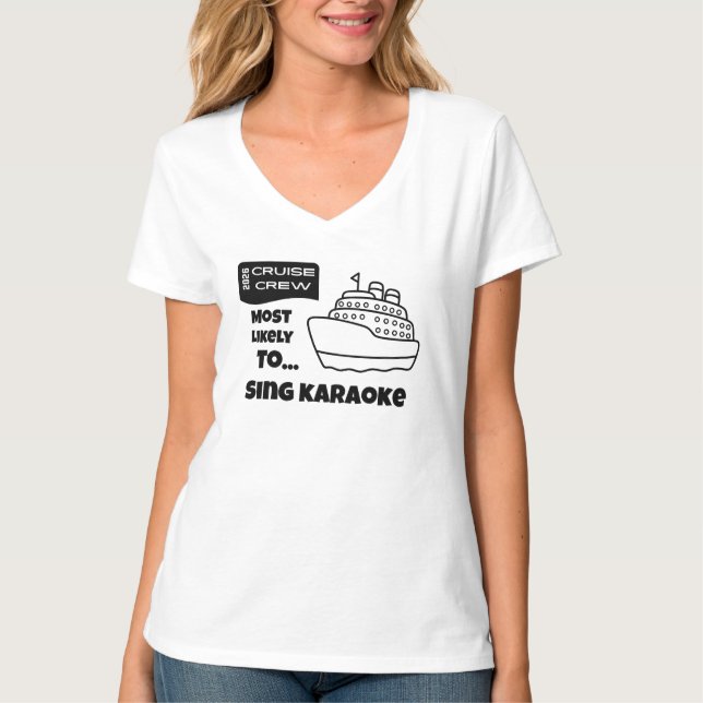 Camiseta divertida de crucero Más probable que can (Anverso)