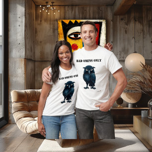 Camiseta divertida de cuervo con malos augurios