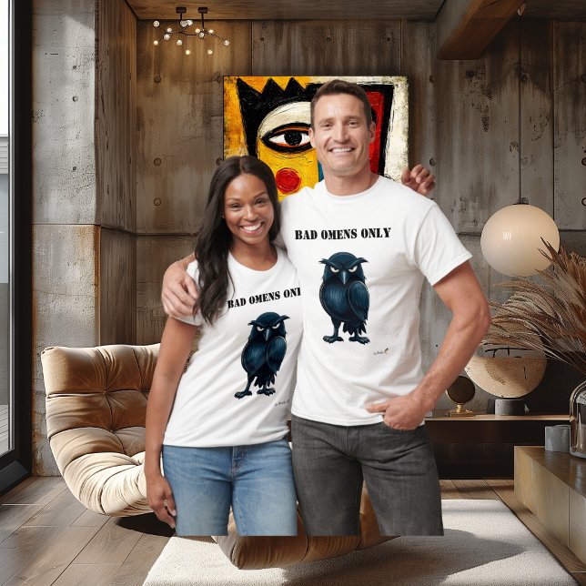 Camiseta divertida de cuervo con malos augurios (Subido por el creador)