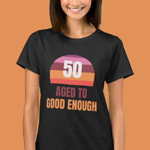 Camiseta divertida de cumpleaños 50 atardecer