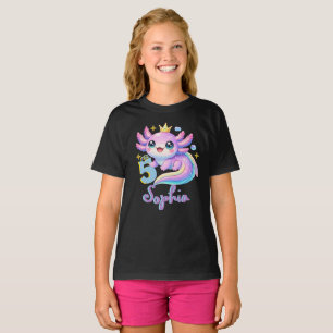 Camiseta divertida de cumpleaños de Axolotl Alotl,