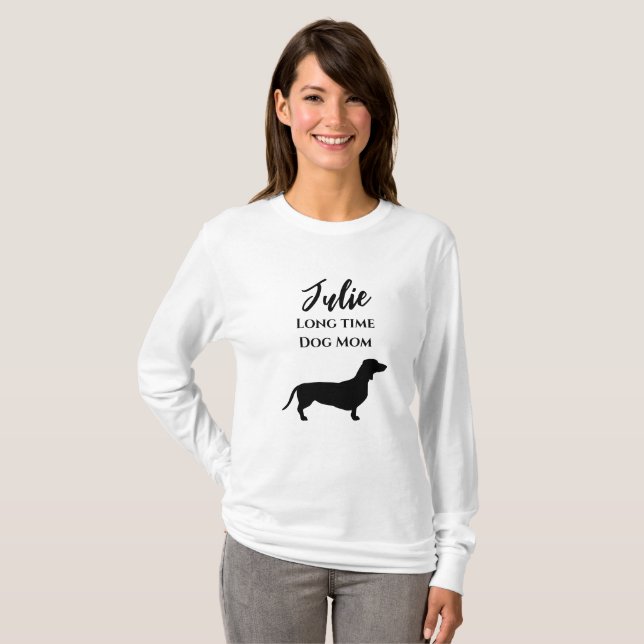 Camiseta divertida de Dachshund para mamá de perro (Anverso completo)