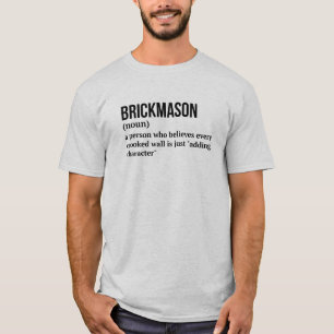 Camiseta divertida de definición de albañil para h