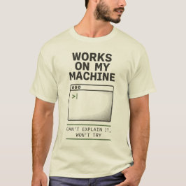 Camiseta divertida de desarrollador que funciona e