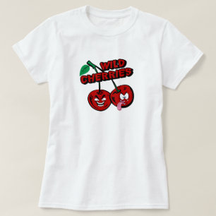 Camiseta divertida de dibujos animados de Cerezas
