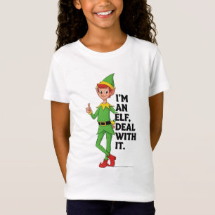 Camiseta divertida de dibujos animados de elfo de 